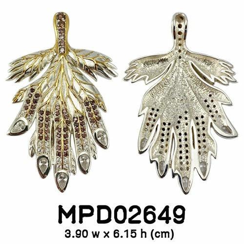 Hold my precious hand ~ Dali-inspired fine Sterling Silver Jewelry Pendant in 18k Gold accent MPD2649