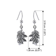 Magick & Witch Oak Leaves Silver Earrings TER048