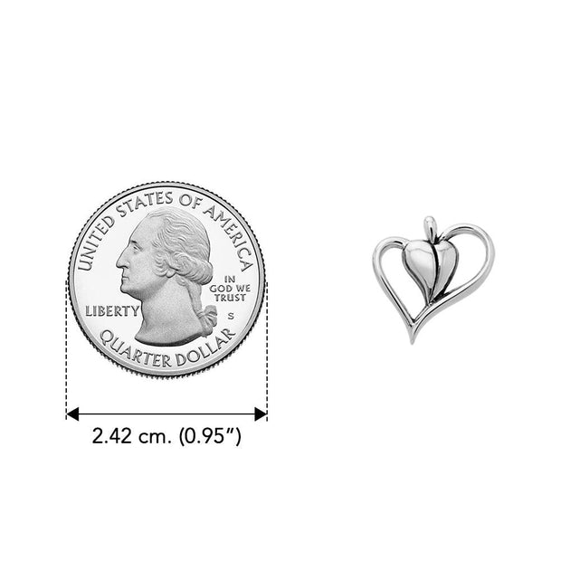 Citta Heart Silver Post Earrings TER1004
