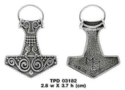Thors Hammer Jewelry Sterling Silver Pendant TPD3182