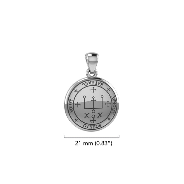 Sigil of the Archangel Raphael Small Sterling Silver Pendant TPD4784*