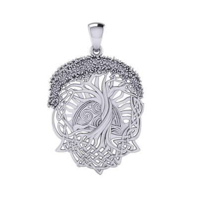 Admiration towards the Tree of Life creation ~ Sterling Silver Jewelry Pendant TPD974