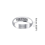 Karma Silver Band Ring TRI2421