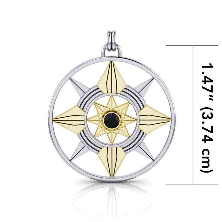 Be a Star Silver and Gold Pendant with Gemstone MPD1259