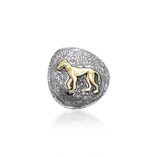 Celtic Dog Silver and Gold Accent MPD1721