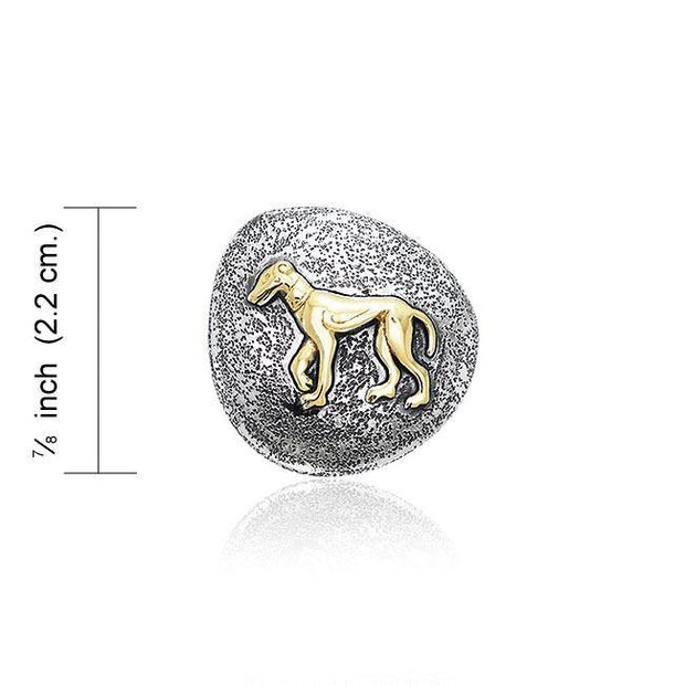 Celtic Dog Silver and Gold Accent MPD1721