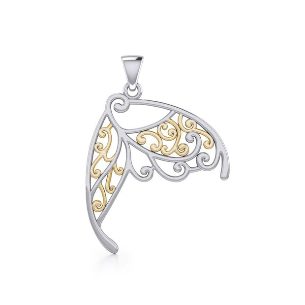 Butterfly Wing Silver and Gold Pendant MPD3586