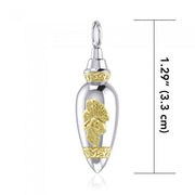 Celtic Fairy Silver and Gold Bottle Pendant MPD4063
