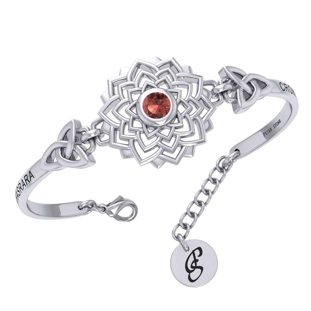 Crown Chakra with Celtic Trinity Silver Bracelet TBA285