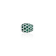 Oval Patterned Bead with Enamel TBD091
