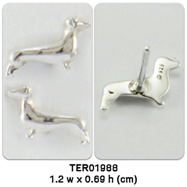 Dog Sterling Silver Post Earring TER1988