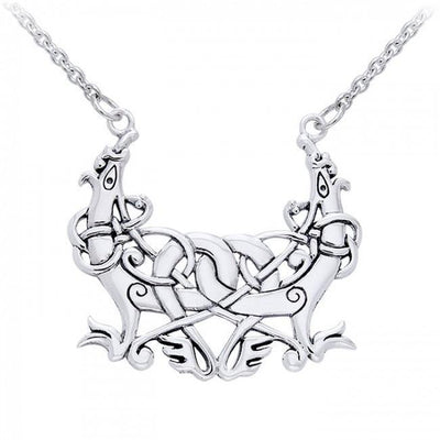 Intricate Mystery ~ Sterling Silver Viking Urnes Necklace Jewelry TNC126