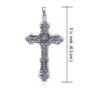 Medieval Fleur de Lis Cross Silver Pendant TP122