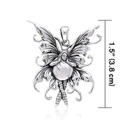 Charming Bubble Rider Fairy Sterling Silver Jewelry Pendant by Amy Brown TP1660