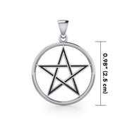 The Beautiful Reminder of a Pentacle Sterling Silver Pendant TP189
