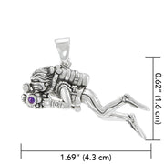 Picture of color and life underwater ~ Sterling Silver Jewelry Pendant TP2715