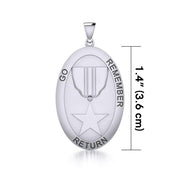 Military Medallion Silver Pendant TP2916