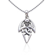 Wrapped in wonder and mystery ~ Sterling Silver Jewelry Pirate Skull Pendant TP3054