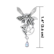 Fairy with Pentagram Silver Pendant TP3319