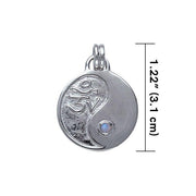 Yin Yang Om Silver Pendant TP3323