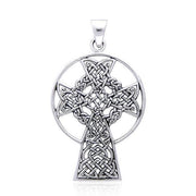 Celtic Knotwork St. Andrews Cross Silver Pendant TP3414