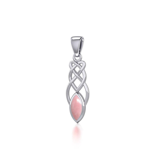 Contemporary Celtic Knotwork Silver Pendant TP857