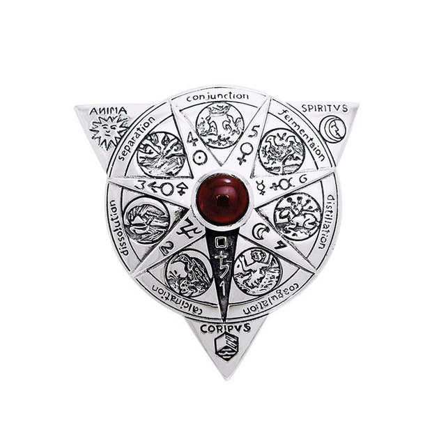 Beyond the Wonderful Transformation in Alchemical Mandala Sterling Silver Pendant TPD1123