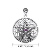 Silver Tree of Life Pentagram Pentacle Pendant TPD120