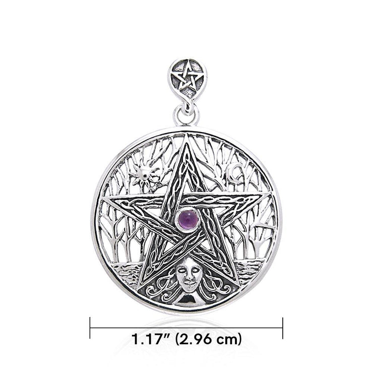 Silver Tree of Life Pentagram Pentacle Pendant TPD120