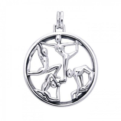 Collective Yoga Balance ~ Sterling Silver Jewelry Pendant TPD3512
