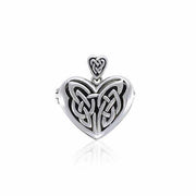 Eternal Heart Celtic Knot Silver Locket Pendant TPD3717