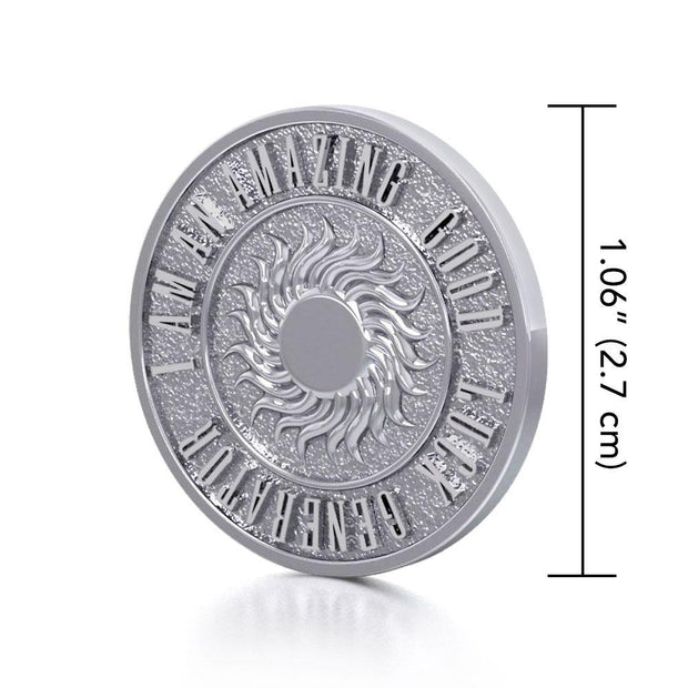 Wonderful I am an Amazing Good Luck Generator Silver Large Empower Coin TPD3733