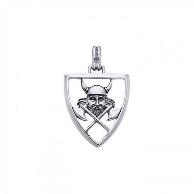 Face the real battle ~ Sterling Silver Viking Warrior Shield Pendant Jewelry TPD865