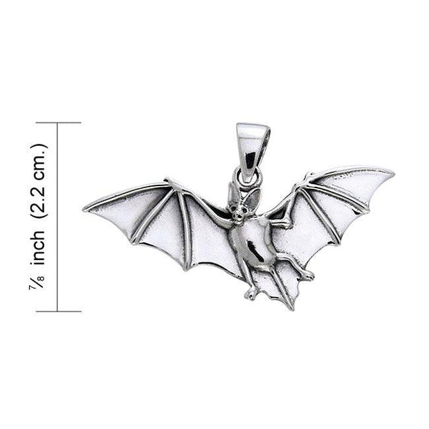 Creator of the Night ~ Sterling Silver Bat Pendant Jewelry TPD978