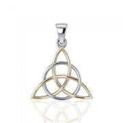 The Divine Power of Triquetra Silver and Gold Pendant TPV3378
