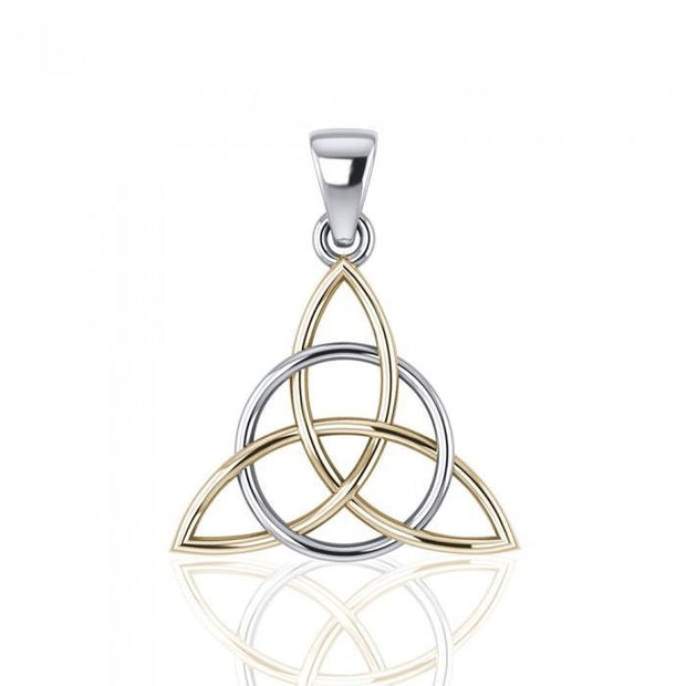 The Divine Power of Triquetra Silver and Gold Pendant TPV3378