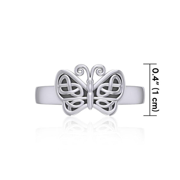 Celtic Knots Silver Butterfly Ring TR1023