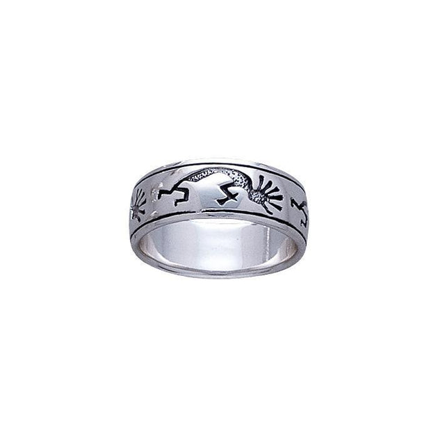 Lizard Southwestern Spinner Ring Sterling Silver 925 Estate Jewelry Find Sz  9