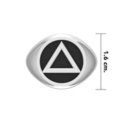 AA Symbol Silver Ring TR117