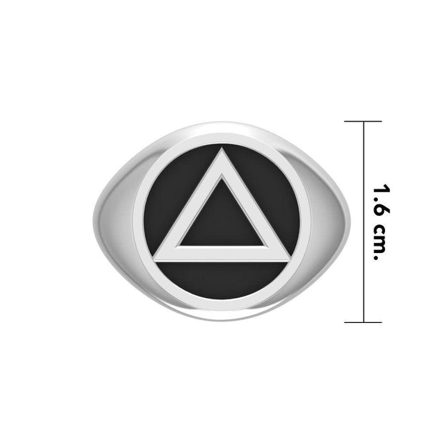 AA Symbol Silver Ring TR117