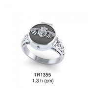 Live in the treasure of love, friendship, and loyalty~ Celtic Knot Claddagh Poison Sterling Silver Ring TR1355