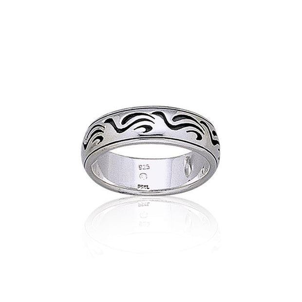 Wave Design Silver Ring TR1893
