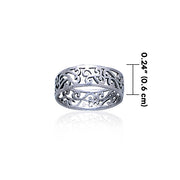 Celtic Silver Spiral Ring TR283