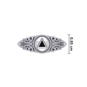 A progressive faith ~ Sterling Silver Power Celtic Triangle Symbol Ring TR288