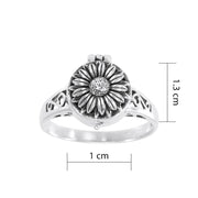 FLOWER Silver Poison Ring TR477