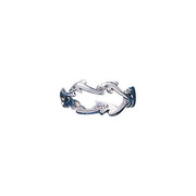 Silver Dolphin Link Ring TR531
