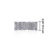 To love and behold for a lifetime ~ Celtic Knotwork Sterling Silver Wedding Ring TR660