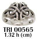 In his magnificent element ~ Celtic Knotwork Snake Sterling Silver Ring TRI565