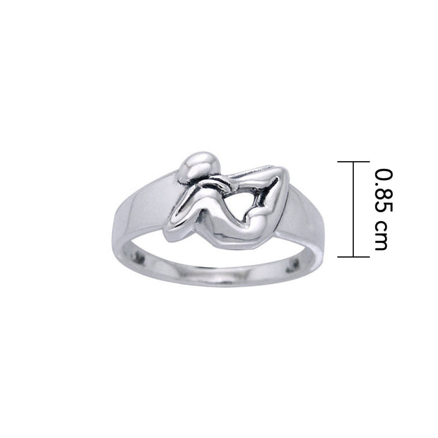 All-day Yoga Discipline ~ Sterling Silver Ring TRI1065