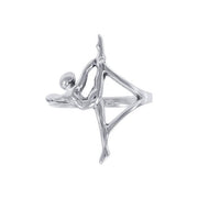 Glow in the Power of Yoga ~ A Sterling Silver Ring TRI1068